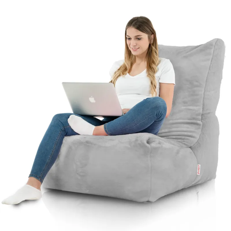 Stylischer grauer Sitzsack für moderne Wohnzimmer