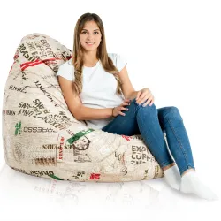 Sitzsack mit Rückenlehne XXL Drop - Premium Print-Stoff – Ansicht 48