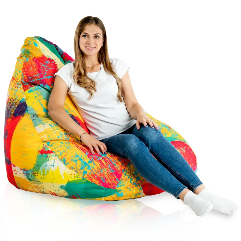 Sitzsack mit Rückenlehne XXL Drop - Premium Print-Stoff – Ansicht 40