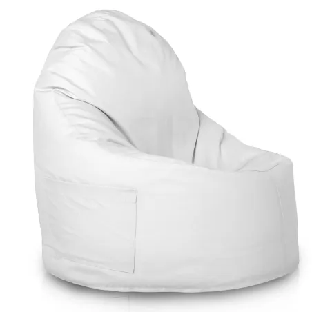 Wasserfester weißer Sitzsack Porto für stilvolle Außenbestuhlung