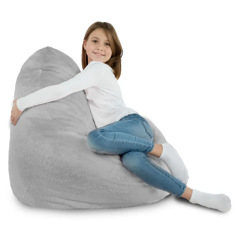 Smart Kompakt-Sitzsack Porto - Yeti Kunstfell – Ansicht 4