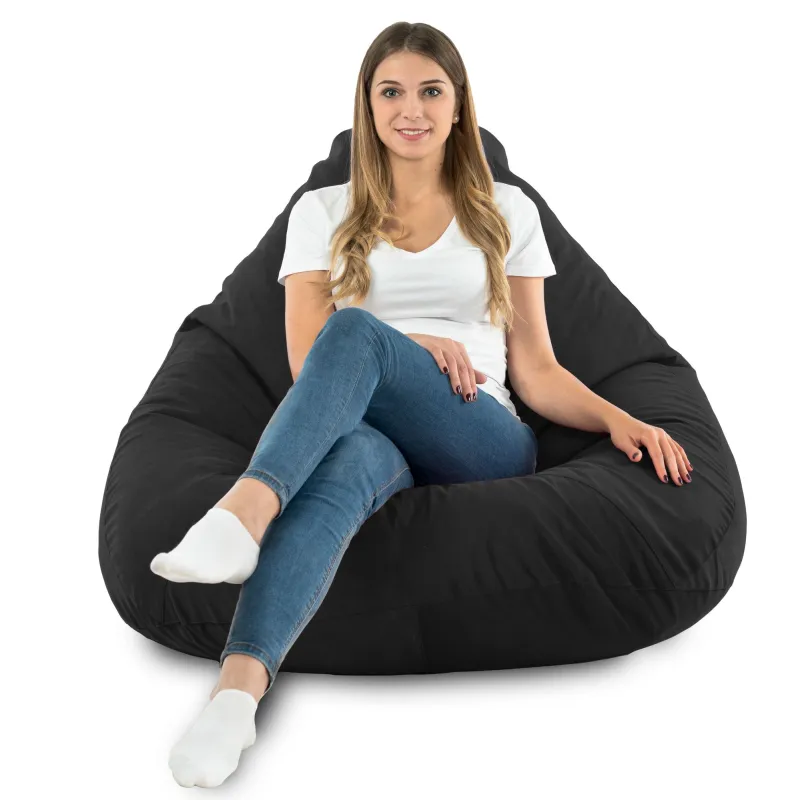 Sitzsack mit Rückenlehne XXL Drop - Soft-Velours – Ansicht 78