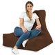 Sitzsack Sessel Bali Plüsch Braun
