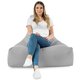 Sitzsack Sessel Bali Plüsch hellgrau