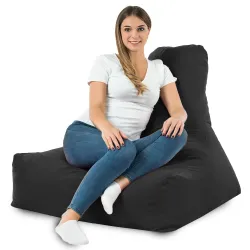 Sitzsack-Sessel mit Rückenlehne Bali - Soft-Velours – Ansicht 90