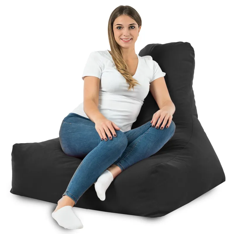 Sitzsack-Sessel mit Rückenlehne Bali - Soft-Velours – Ansicht 90