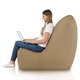 Beige Sitzsack Sessel Outdoor XXL Terrasse
