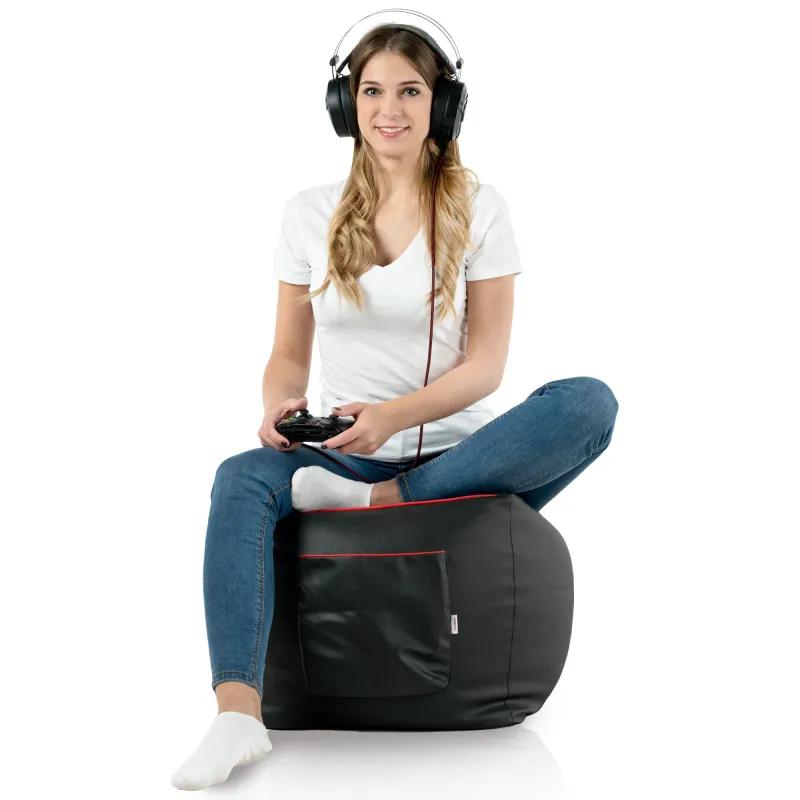 Stylischer schwarzer Gaming-Sitzsack für ein besseres Spielerlebnis
