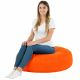 Orange Bodensitzkissen Kunstleder Jugendzimmer