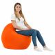 Orange Bodensitzkissen Kunstleder Jugendzimmer