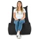 Schwarz Sitzsack Sessel XXL Plüsch Design