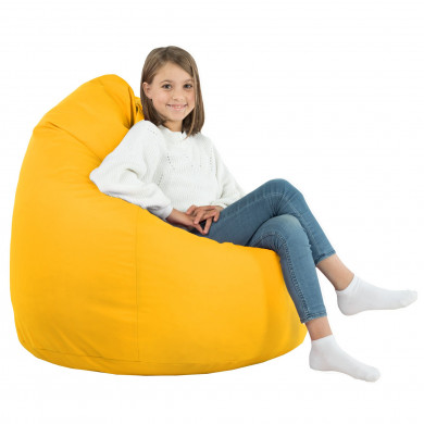 Gelb Sitzsack XL Kunstleder Kinderzimmer