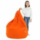 Orange Sitzsack XL Kunstleder Kinder