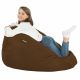 Dunkelbraun Sitzsack XL Kunstleder