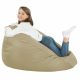 Dunkelbeige Sitzsack XL Kunstleder Möbel