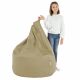 Dunkelbeige Sitzsack XL Kunstleder Möbel