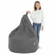 Grau Sitzsack XL Kunstleder Wohnzimmer