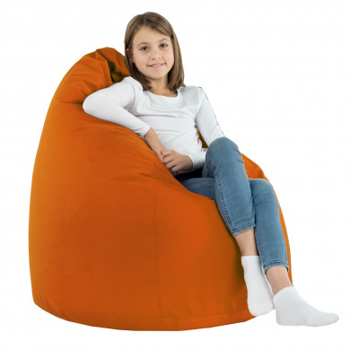 Orange Sitzsack XL Plüsch Kinderzimmer