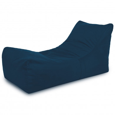 Lounge Sessel XXL Marineblau Plüsch