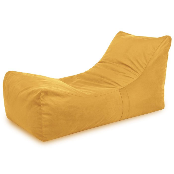 Lounge Sessel XXL Senf Plüsch
