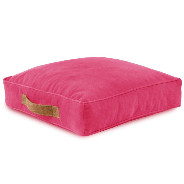 quadratisches Sitzkissen Plüsch rosa