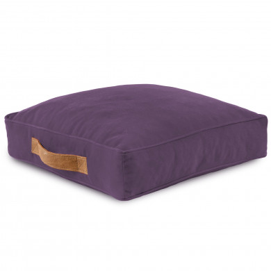 quadratisches Sitzkissen Plüsch violett