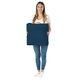 quadratisches Sitzkissen Plüsch Marineblau