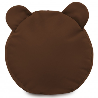 Fußbank Teddy Plüsch Braun