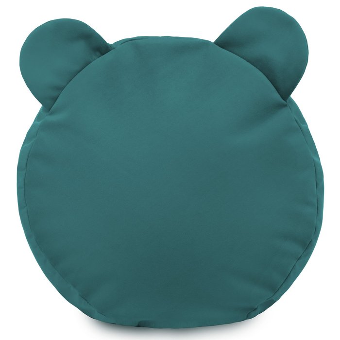 Fußbank Teddy Plüsch Blau