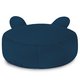 Fußbank Teddy Plüsch Marineblau