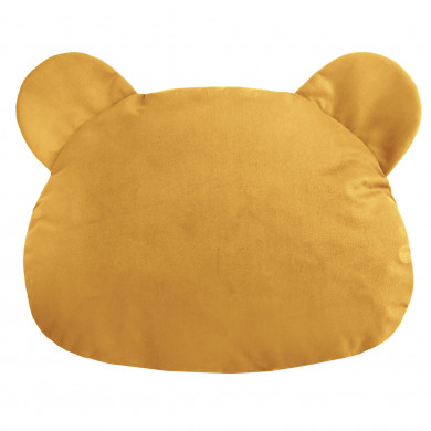 Kinderkissen Teddy Plüsch Senf