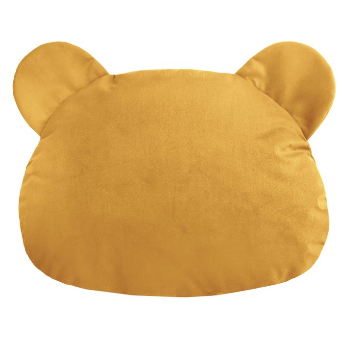 Kinderkissen Teddy Plüsch Senf