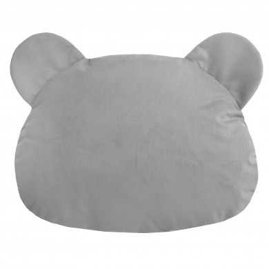 Kinderkissen Teddy Plüsch Hellgrau