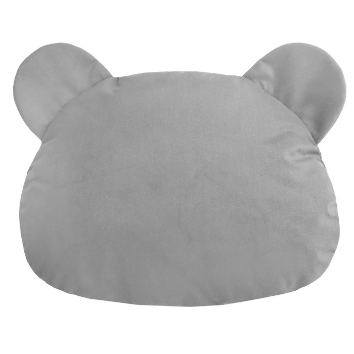 Kinderkissen Teddy Plüsch Hellgrau