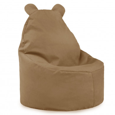 Sitzsack Sessel Teddy Plüsch Beige