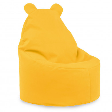 Sitzsack Sessel Teddy Plüsch Gelb