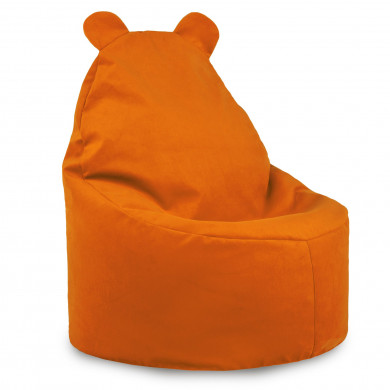 Sitzsack Sessel Teddy Plüsch orange