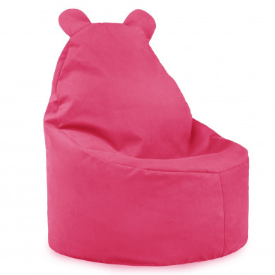 Sitzsack Sessel Teddy Plüsch rosa