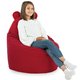 Sitzsack Sessel Teddy Plüsch rot