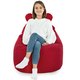 Sitzsack Sessel Teddy Plüsch rot