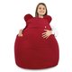 Sitzsack Sessel Teddy Plüsch rot