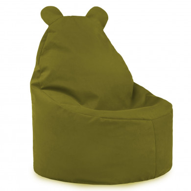 Sitzsack Sessel Teddy Plüsch grün
