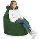 Sitzsack Sessel Teddy Plüsch dunkelgrün