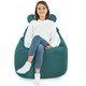 Sitzsack Sessel Teddy Plüsch blau