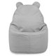 Sitzsack Sessel Teddy Plüsch hellgrau