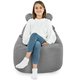 Sitzsack Sessel Teddy Plüsch stahl