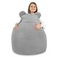Sitzsack Sessel Teddy Plüsch hellgrau