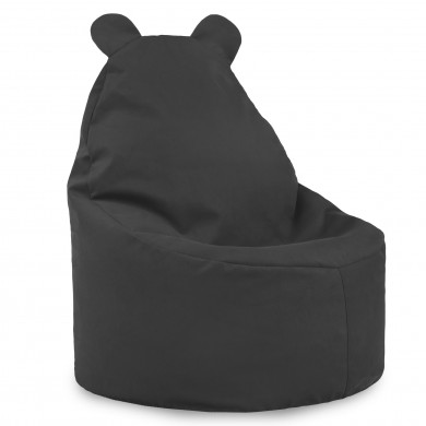 Sitzsack Sessel Teddy Plüsch grau