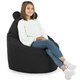 Sitzsack Sessel Teddy Plüsch schwarz
