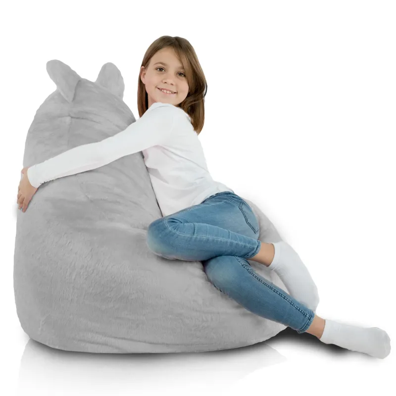 Kinder-Sitzsack-Sessel Teddy - Yeti Kunstfell – Ansicht 4